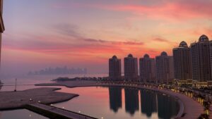 Sunset in qatar view