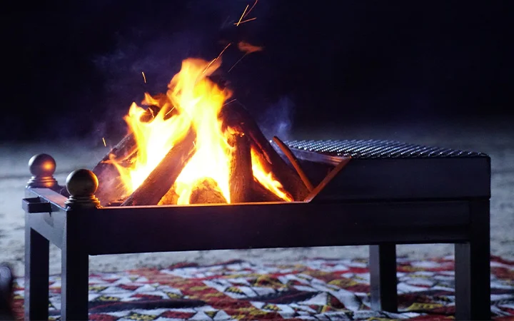 Traditional desert bonfire night at Ain Mohamed Village Qatar