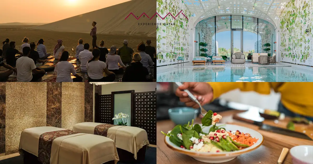 wellness tourism Qatar, desert yoga Doha, fitness retreats Qatar, healthy travel Qatar